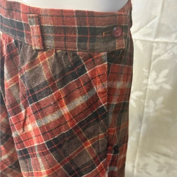 Vintage Alfred Paquette Red and Black Asymmetrical A-Line Midi Skirt - Picture 3 of 7